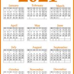 2021 UK Calendar Monday Start, Print-Ready