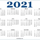 Monday week start Calendar 2021 Blue