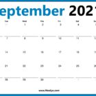 September 2021 Calendar Monday Start HD