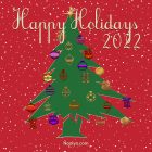 Happy Holidays Card – Printable, Free – Christmas Tree