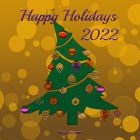 Happy Holidays Card – Printable, Free – Christmas Tree