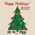 Happy Holidays Card – Printable, Free – Christmas Tree
