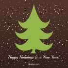 Happy Holidays Card – Printable, Free – Minimalist Brown