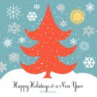 Happy Holidays Card – Printable, Free – Blue