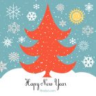 New Year Card – Printable, Free – Blue Card