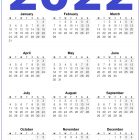 2022 UK Calendar Printable One Page