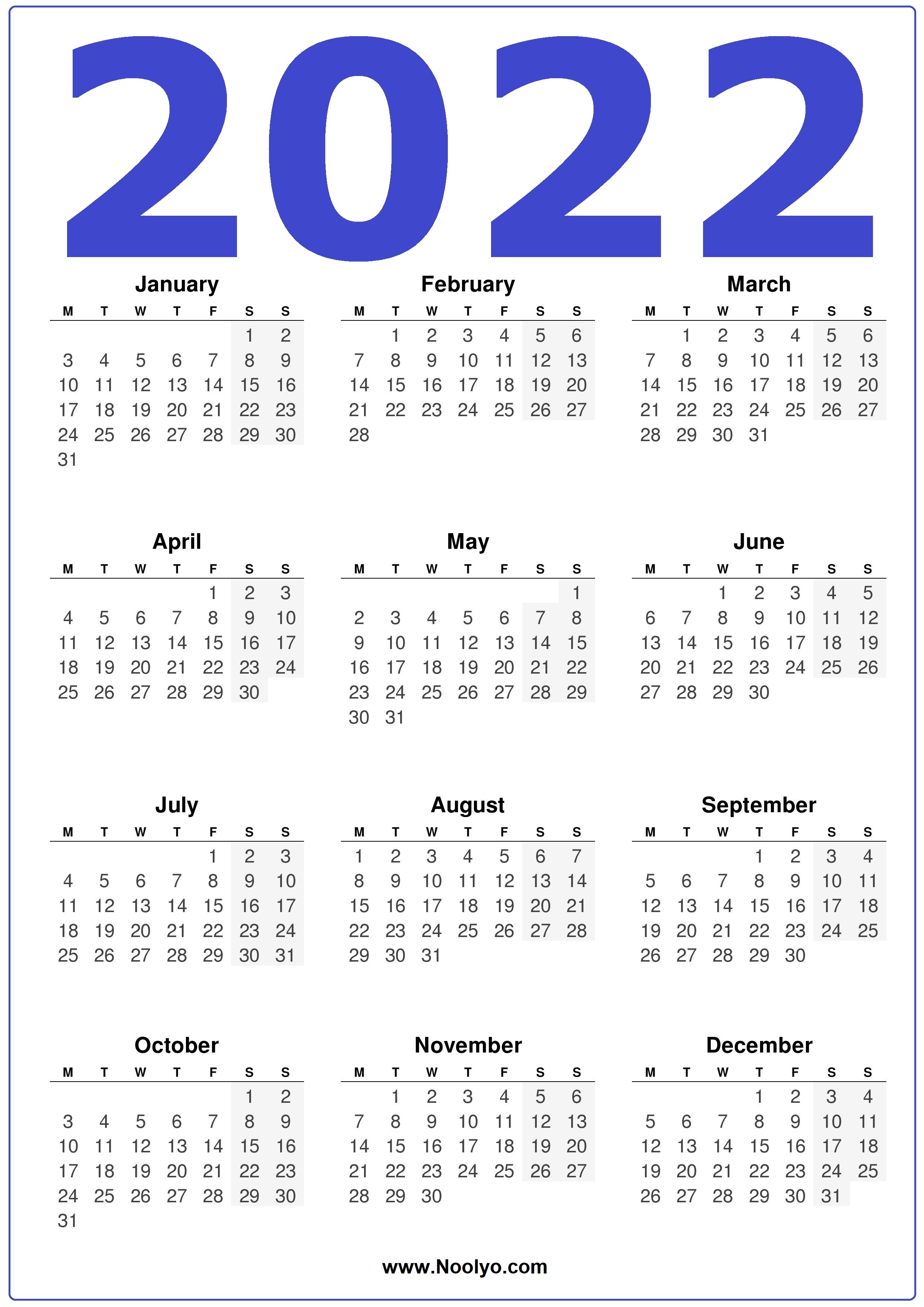 Uk 2022 Free Printable Calendars Vertical Printable 2021 2022 | Images