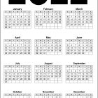 2022 Calendar Printable – Black and White