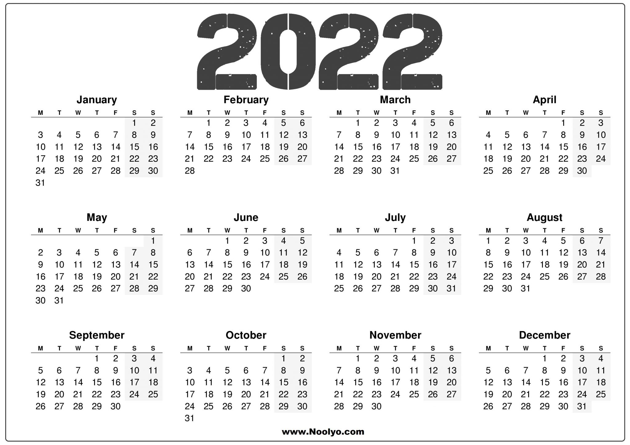2022 calendar au printable free noolyocom