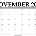 2022 November Calendar Printable – Download Free