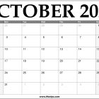 2022 October Calendar Printable – Download Free