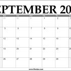 2022 September Calendar Printable – Download Free