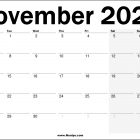 November 2022 UK Printable Calendar Free