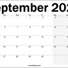 September 2022 UK Calendar Printable Free