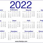Calendar Printable 2022 A4 Paper Size Blue