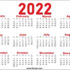 Printable 2022 Calendar A4 Size Red