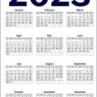 2023 Printable US Calendar