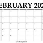 2023 February Printable Calendar