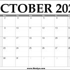 2023 October Printable Calendar