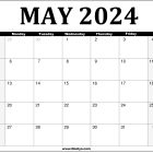 2024 May Printable Calendar